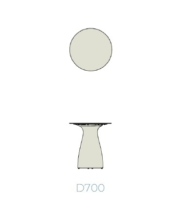 Tablero HPL Mesa Baobab Ø70