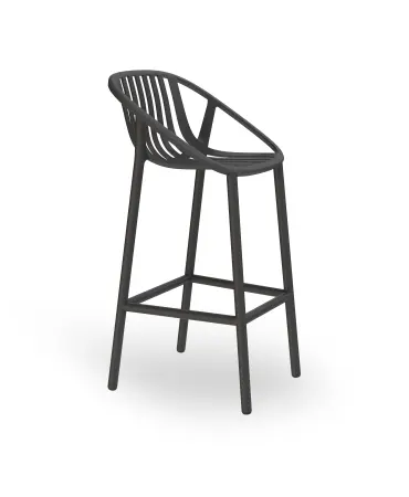 Taburete Bini Alto Gris Oscuro 4x