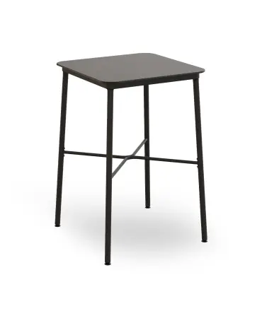 Mesa Hub Alta Negra 70x70 Hpl Negro