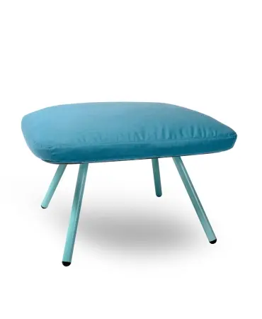 Anou Pouf Turquesa Cojin Adriatic- 4 Patas Metalicas 1x