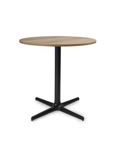 Mesa Toledo Wood Ø80 Roble Pie Negro 1x