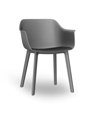 Sillon Shape Gris Oscuro Patas Click Gris Oscuro Tapiz. Taup